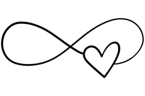 Simplicity in Design: A Logo of a Heart and Infinity Symbol