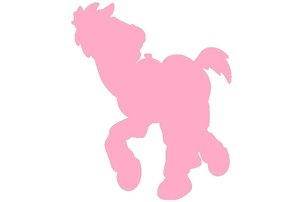 Pink Silhouette of a Horse