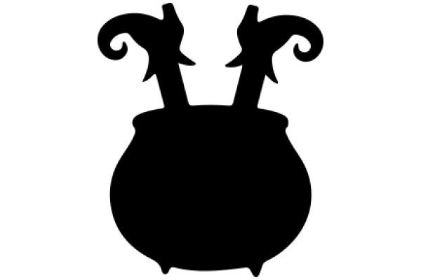 Silhouette of a Cauldron with Two Handles