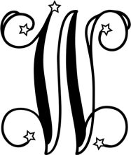 Stylized Monogram with Star Accents