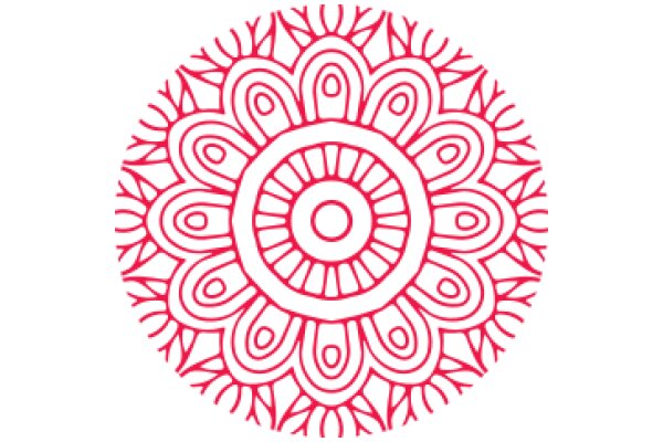 Vibrant Red Mandala Design