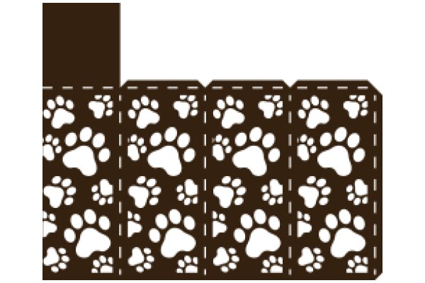 A Pattern of Paw Prints on a Brown Background