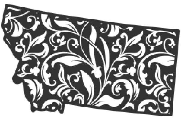 Stylized State Outline with Floral Design