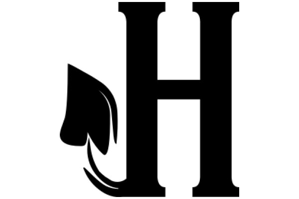 Stylized Letter 'H' with a Spade Design