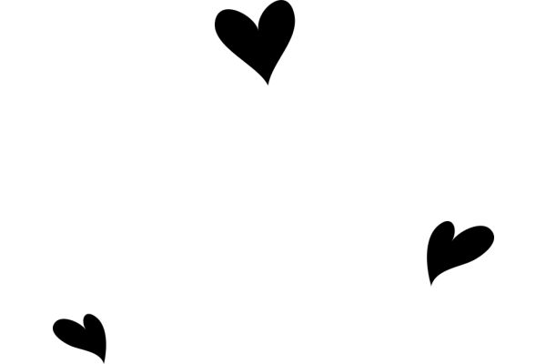 A Pattern of Love: A Collection of Black Heart Shapes