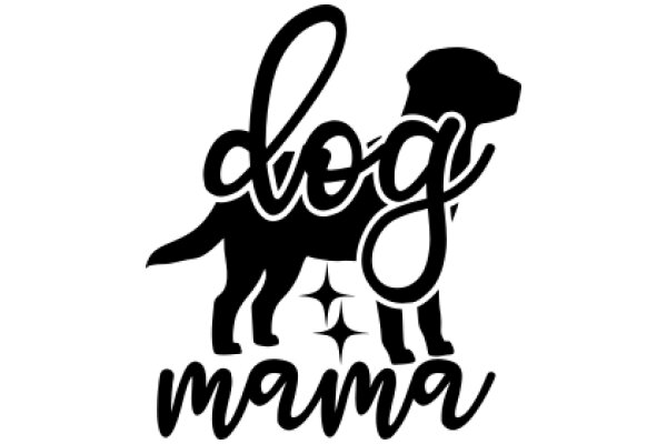 Stylized Dog Logo with the Word 'Mama' Below It