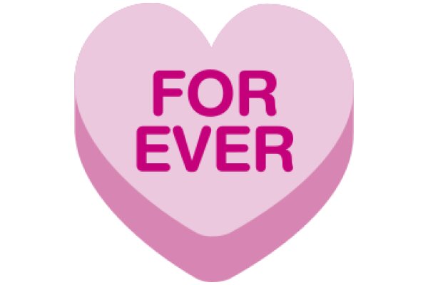 A Pink Heart with the Words 'FOR EVER' in White Text