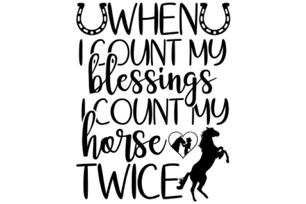 When I Count My Blessings, I Count My Horse Twice