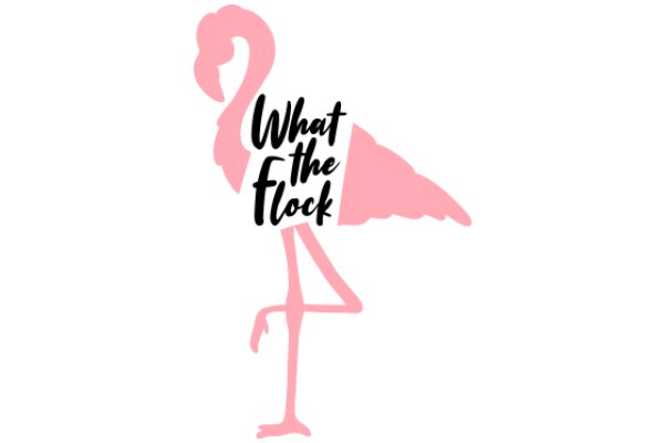 Flamingo Silhouette with 'What the Flock' Text