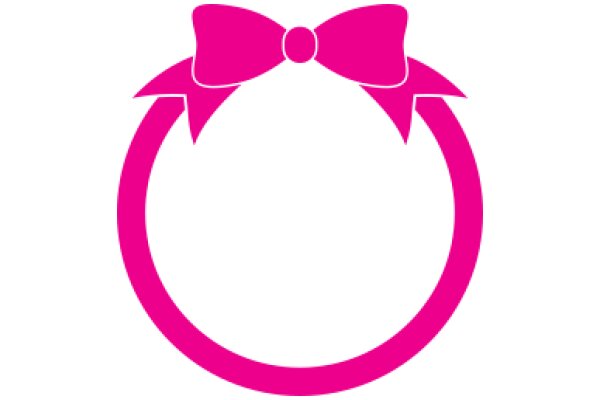 Stylish Pink Bow with Curved Design