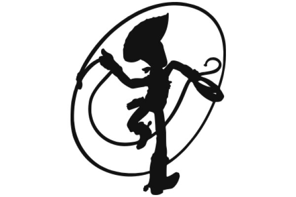 Silhouette of a Character with a Lasso