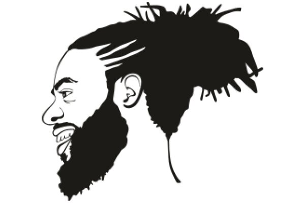 Silhouette of a Bearded Man with a Smile