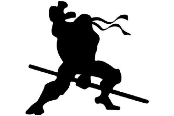 Silhouette of a Martial Artist in Action