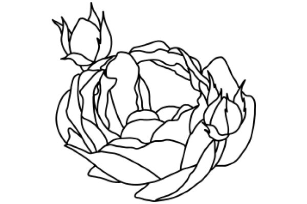 Line Drawing of a Flower