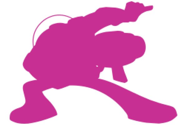 Vivid Pink Silhouette of a Skateboarder