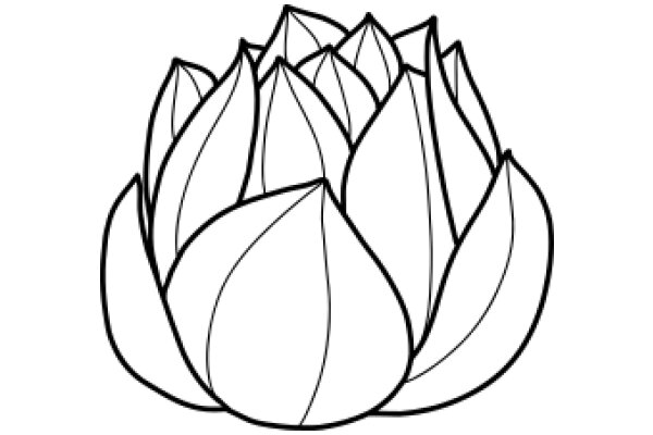 Stylized Lotus Flower Illustration