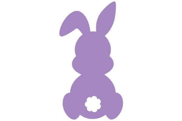 A Purple Bunny Emoji on a White Background