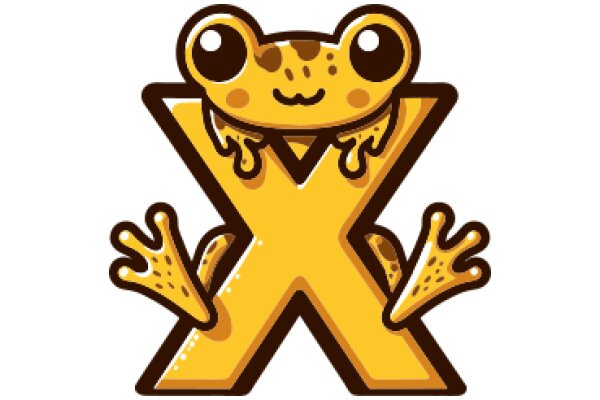 A Friendly Frog's Delightful Adventure in a Yellow X-Land