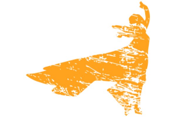 Vintage Orange Silhouette of a Dancer