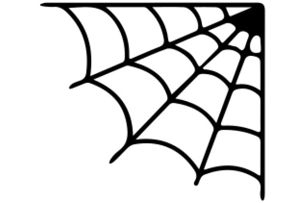 A Simple Line Drawing of a Spider Web