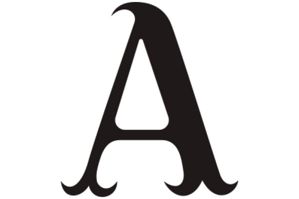 Stylized Letter 'A' with a Curved Stem