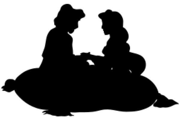 Silhouette of a Couple Sharing a Moment of Intimacy