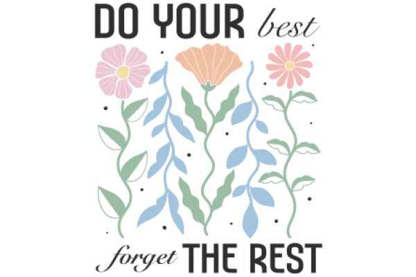 Floral Affirmations: Do Your Best, Forget the Rest