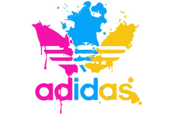 Vibrant Adidas Logo with Splatter Effect