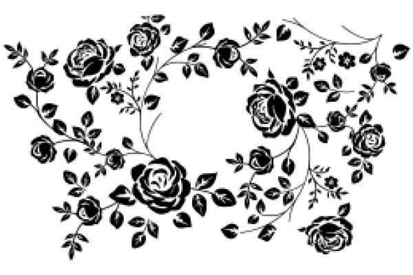 Elegant Black Rose Tattoo Design