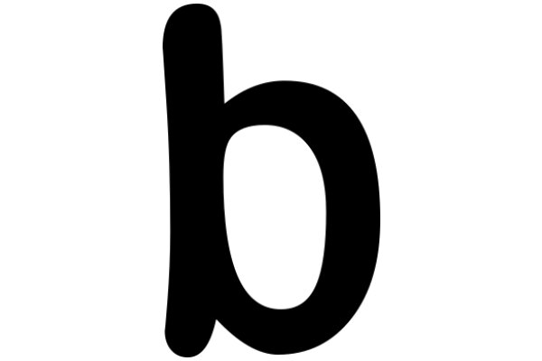 Pixellated Letter 'B' on a White Background