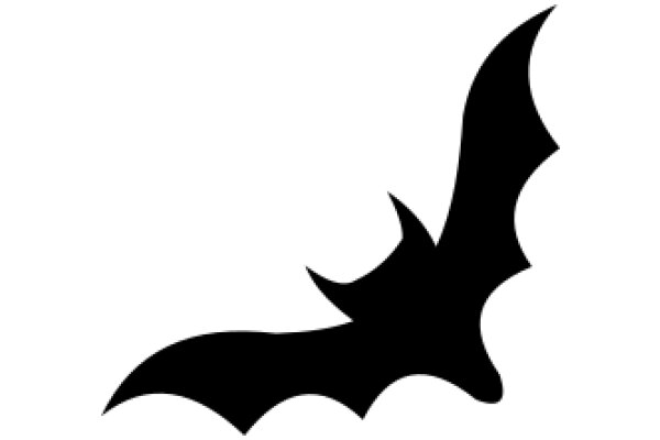 Stylized Black Bat Silhouette