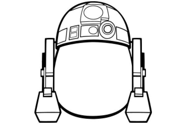 A Stylized Illustration of a Helmet with a Camera Mount