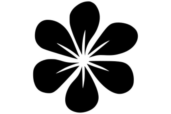 Stylized Black Flower Design