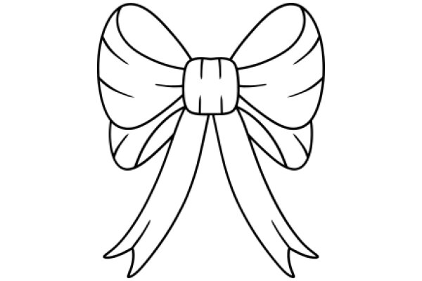 Stylized Bow with Curved Tail