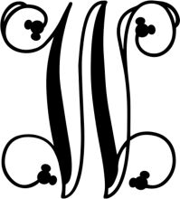 Stylized Black and White Artwork of a Monogram