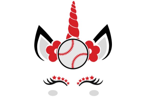 Whimsical Unicorn Design with Baseball Elements