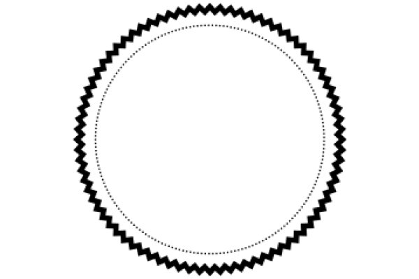 A Simple, Illustration of a Circle with a Zigzag Pattern