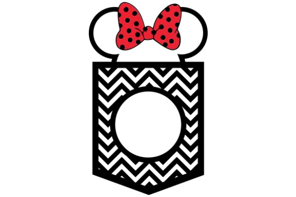 Whimsical Illustration of Minnie Mouse's Iconic Bow and Ears