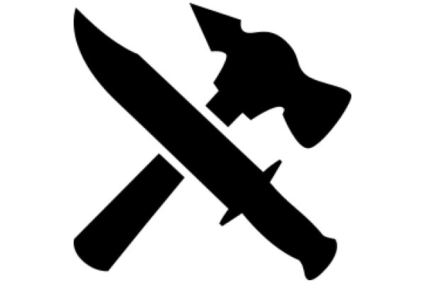 Silhouette of a Knife and a Sword