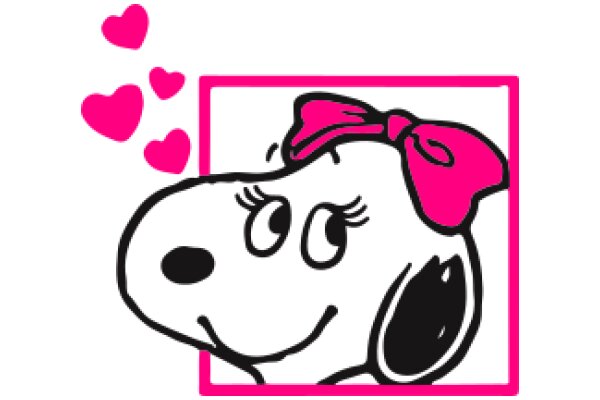 Snoopy's Pink Bow: A Heartwarming Cartoon Illustration