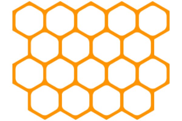 Orange Honeycomb Pattern on a White Background