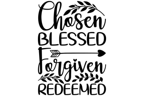 Chosen, Blessed, Forgiven, Redeemed: A Graphic Design with a Spiritual Message