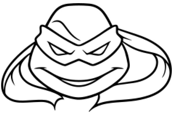 Stylized Illustration of a Masked Character with a Smile