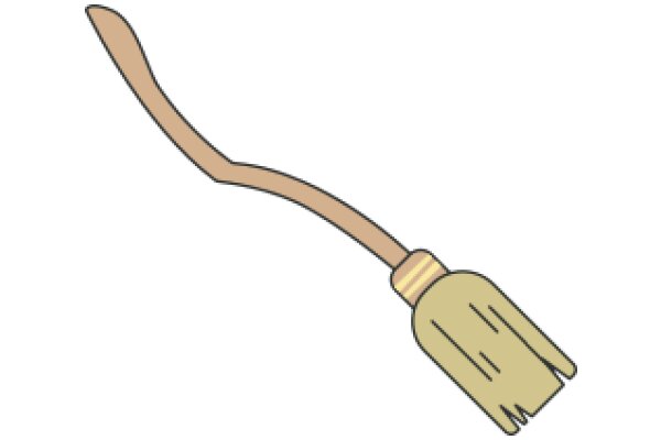 A Simple, Stylized Drawing of a Broom