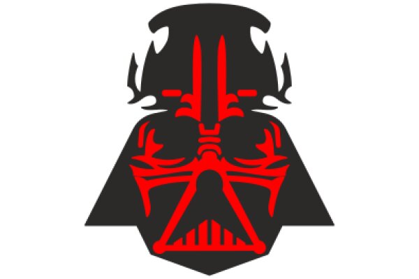 Stylized Darth Vader Mask with Red Accents