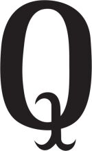 Simplistic Black Letter Q