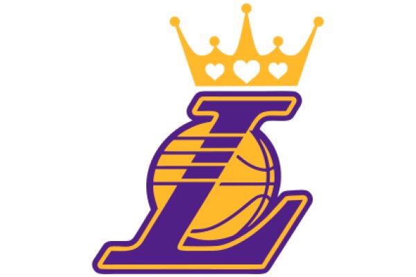 Purple and Yellow Lakers Logo with Crown