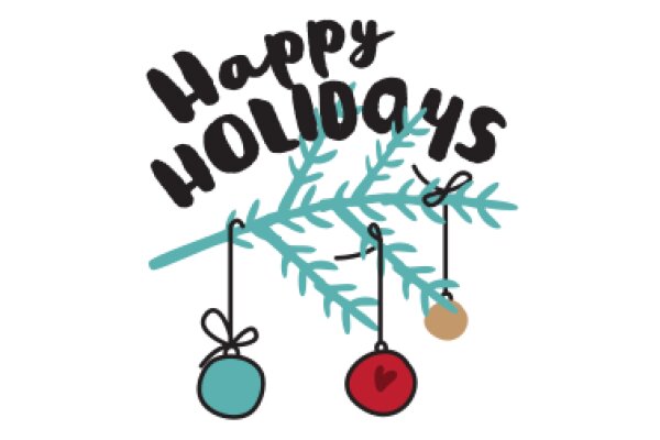 Happy Holidays Sticker: A Festive Greeting with a Touch of Nature