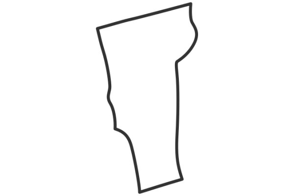 Simplistic Line Drawing of a State Outline