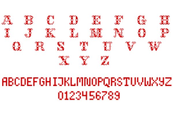 Digital Art: A Red Alphabet with a Phone Number